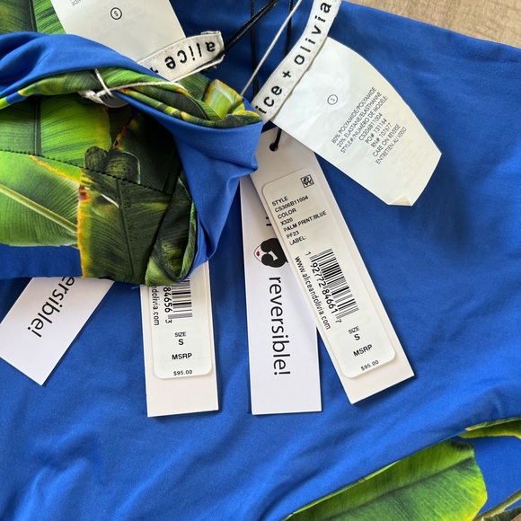 Alice & Olivia Peri Set Palm/Blue - Picture 3 of 3